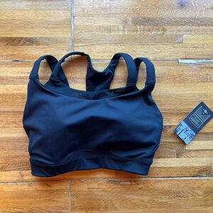 New Oiselle Sister’s Sports Bra - High Impact Black Athletic Womens 32DD mark*